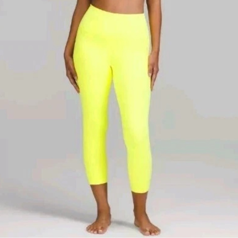 Lululemon Align HR Crop 23”-Electric Lemon- Size 4